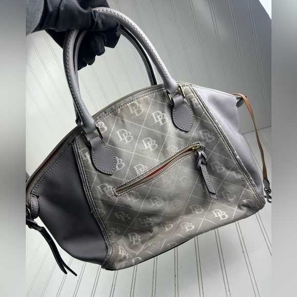 Dooney & Bourke Maxi Quilt Sydney Gray Satchel Shoulder Bag Vintage $400 - Picture 4 of 15